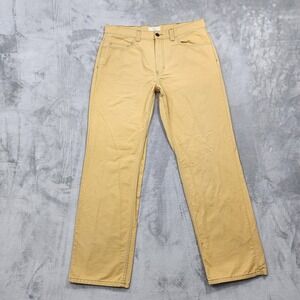 Redwood Creek Pants Mens 36 Beige Canvas Khakis 5-Pocket Straight Leg Casual
